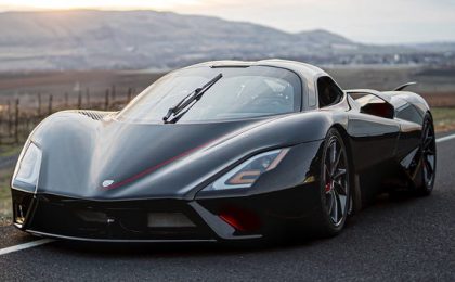 A car parked on the side of a road