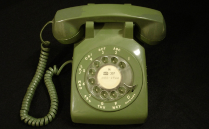 A close up of a telephone